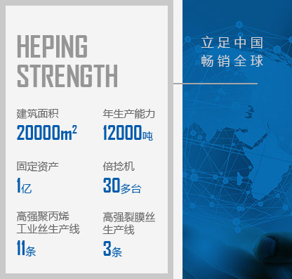 徐州和平化纖有限公司，丙綸工業絲，裂膜工業絲，丙綸高強絲，聚丙烯高強絲，高強丙綸網絡絲